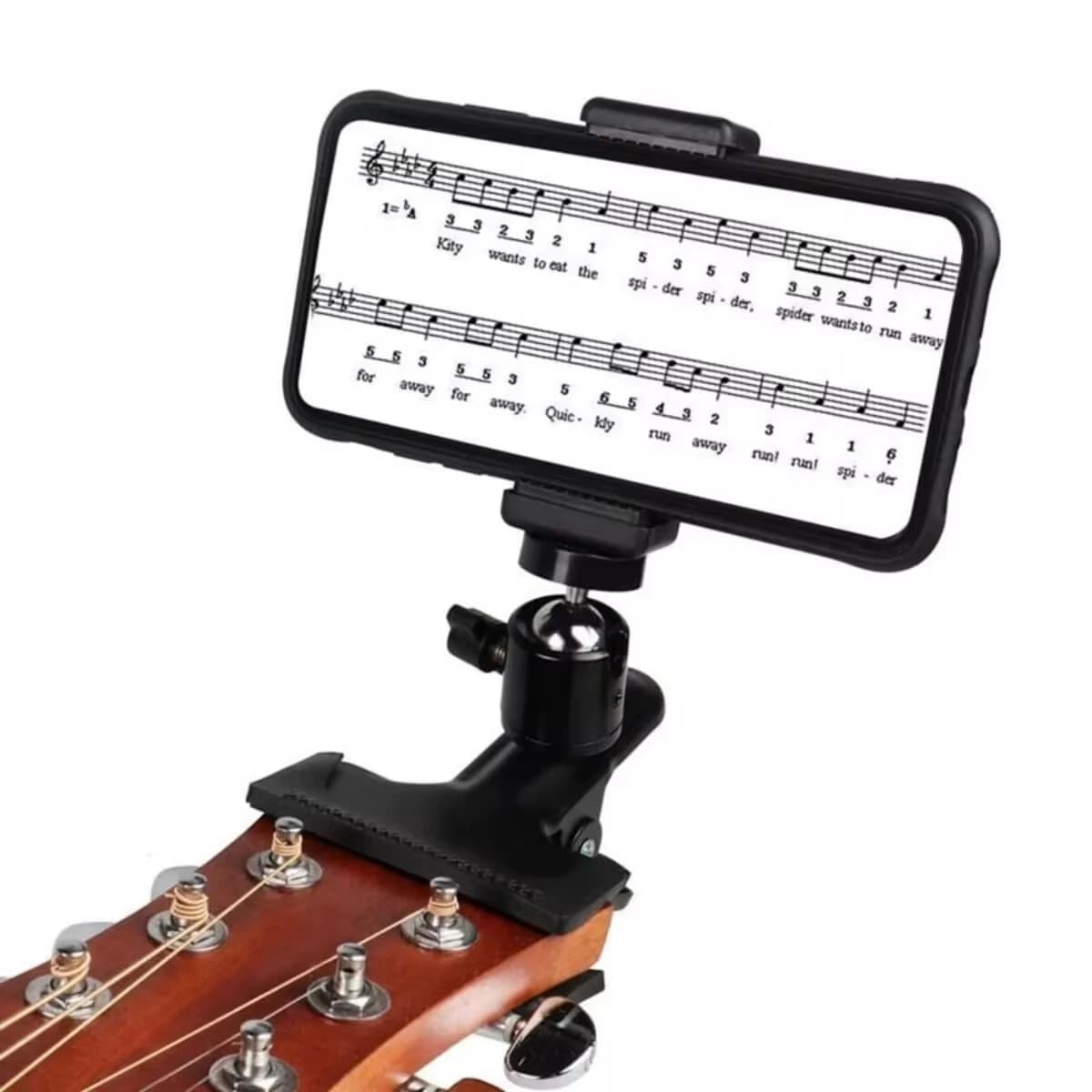 Miwayer Clip for Head for Guitar Mobile Phone Support Live Transmission Brace Support for Tripod Head for Cell Phone Clips, Action Cam