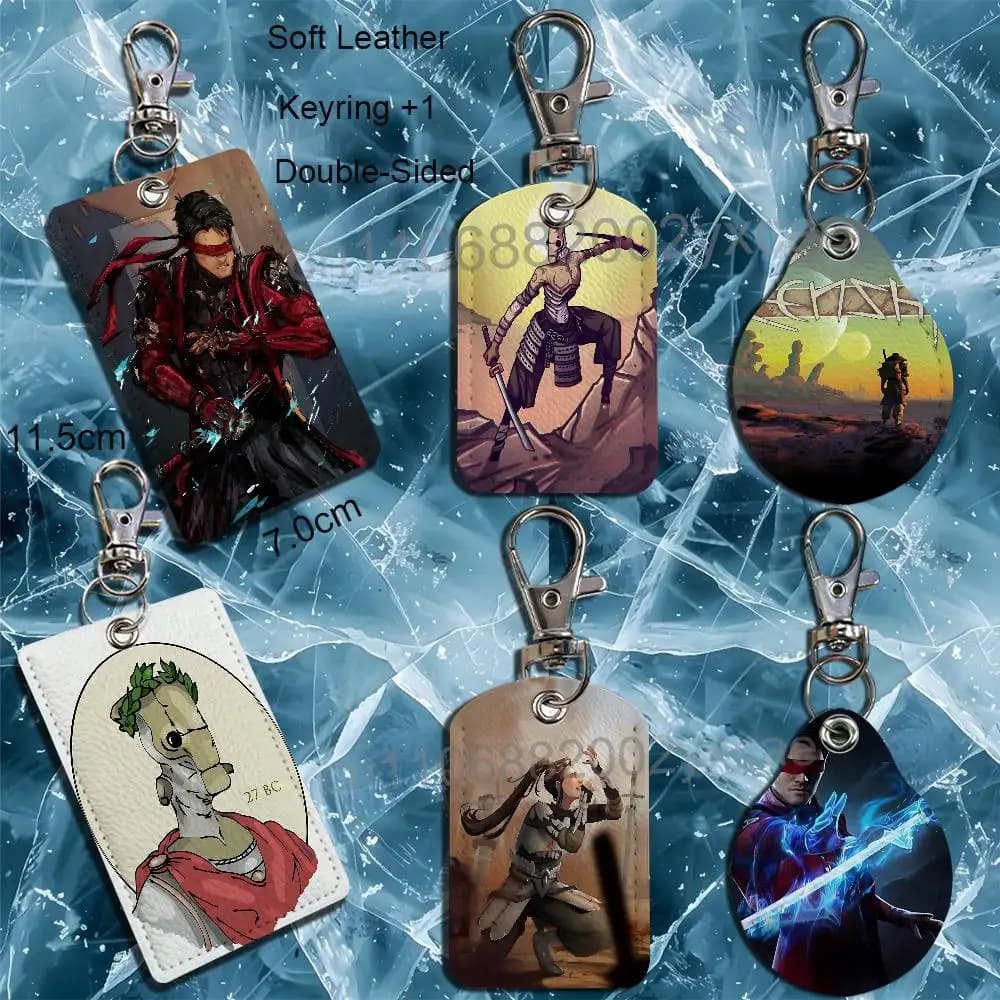 game Beep Kenshi Cartoon Singer Anime Card Keychain Fashion Pendant Bag ID Door Card Holder Bus Card Cute Adult