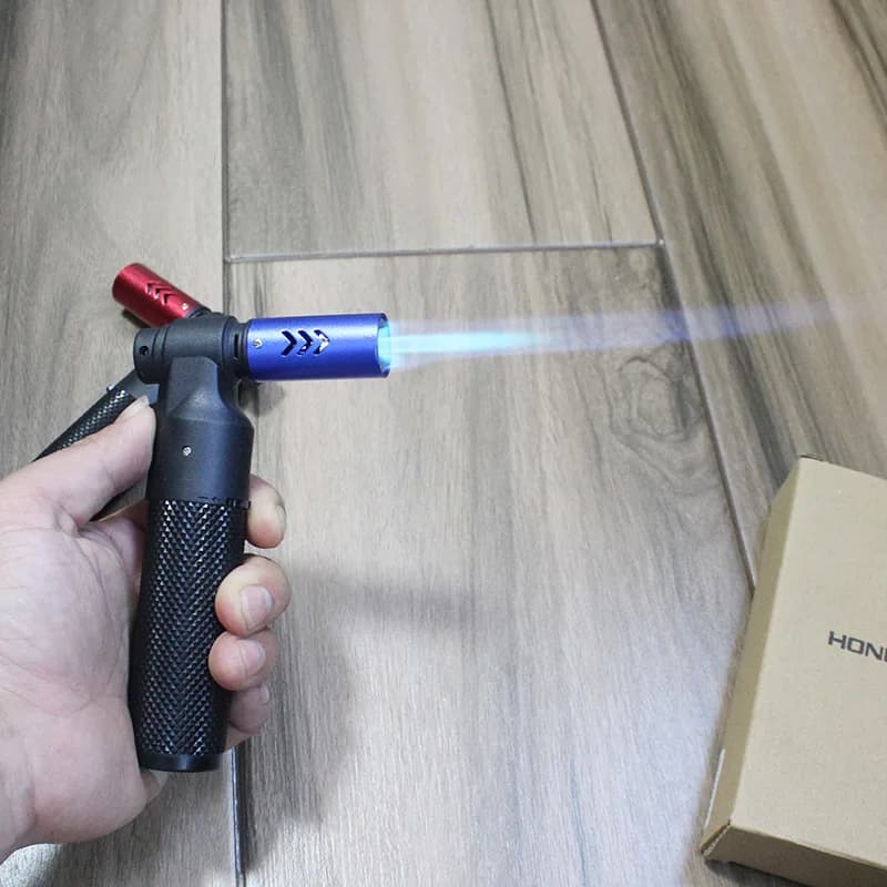 Honest High-temperature High Firepower Inflatable Lighter Windproof Jet Flame Portable Torch Outdoor Camping Barbecue Lighter