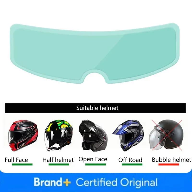 Raincoat for helmet Transparent protective patch guide for electric bicycle Universal motorcycle accessories