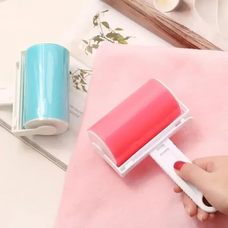 Roller Hair Sticker Device Portable Washable Sticky Clothes Hair Duster Mini Foldable Sticky Lint Brush