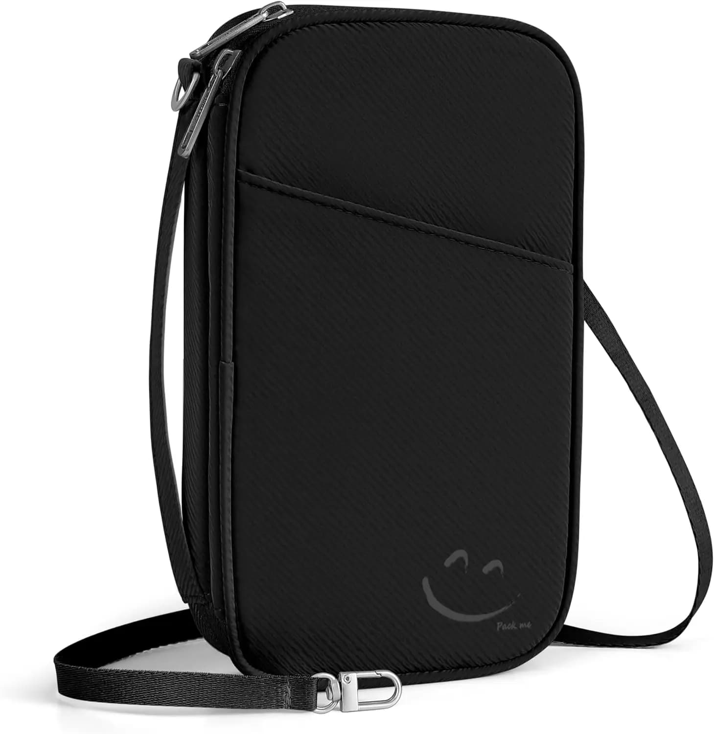Porta Passaporto e Organizzatore da Viaggio 2-in-1 con Protezione RFID per Famiglie, con Molteplici Scomparti per Carte, Contanti ed Elettronica
