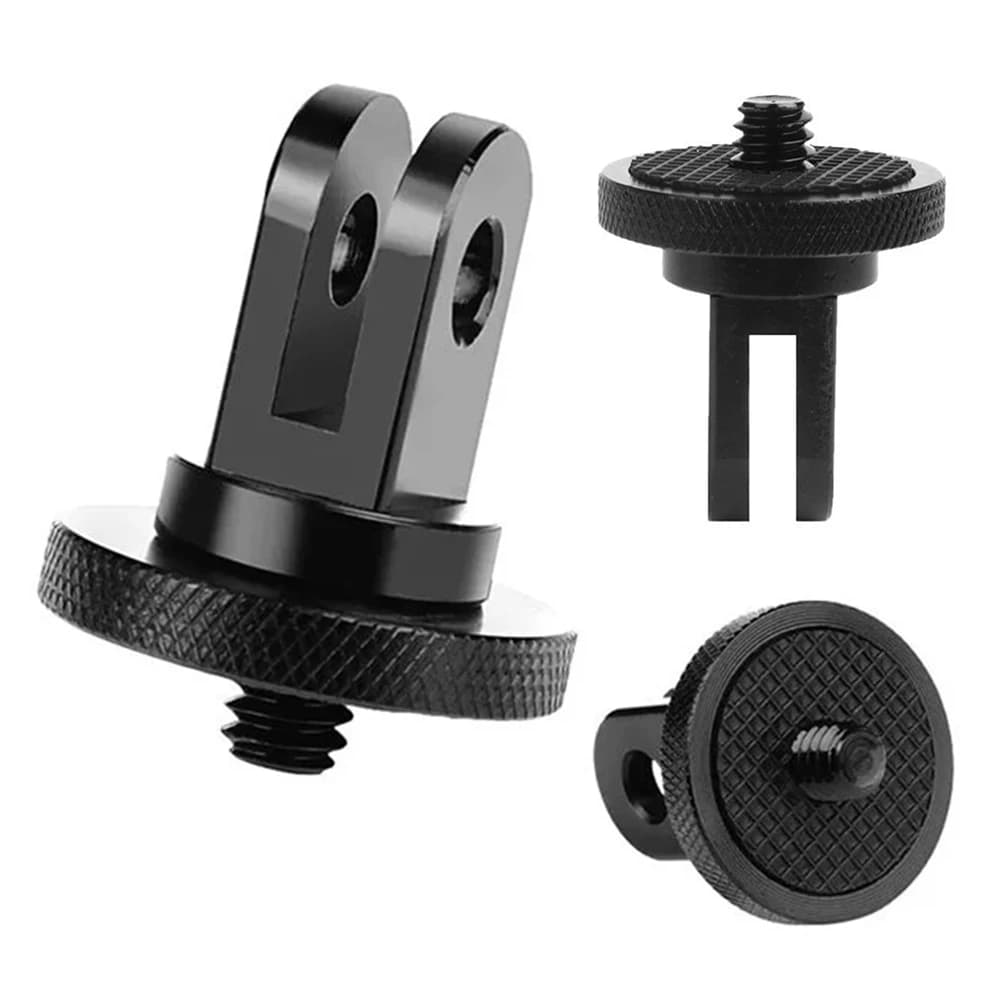 Adattatore per treppiede mini con vite da 1/4 di pollice in lega di alluminio, 5 pezzi, per fotocamera d'azione GoPro Hero/Sony/X3