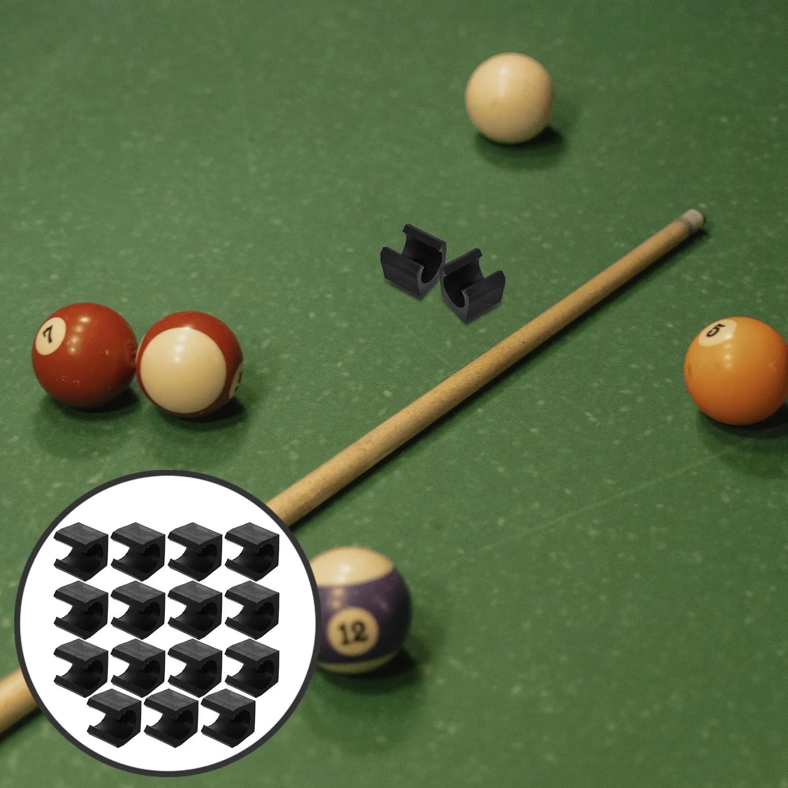 Set di 15 Supporti da Parete per Racchette da Ping Pong, Regolabili, Argento, con Rivestimento in Gomma, per Allenamento e Tornei, Porta Stecche da Biliardo