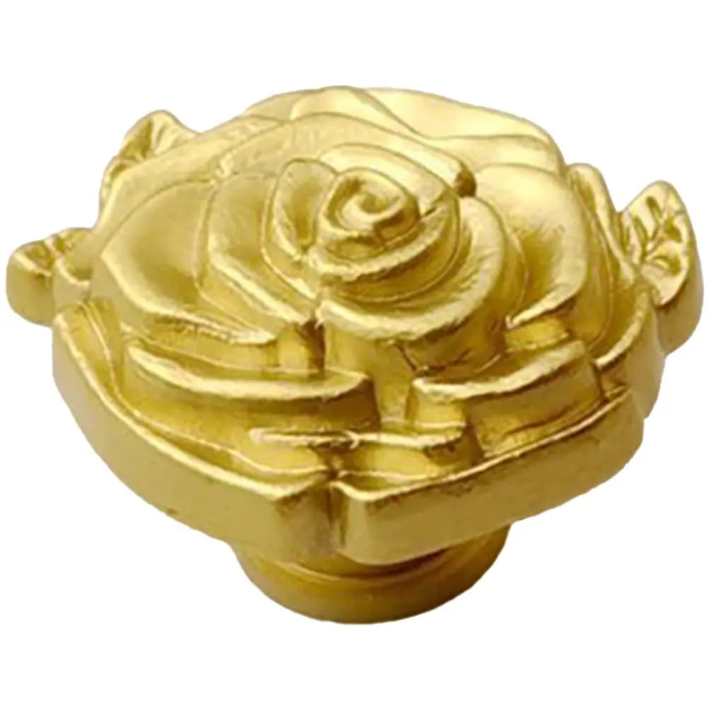 Maniglia Decorativa a Forma di Rosa in Ottone Massiccio per Cassetti, Armadi, Porte e Mobili - Migliora l'Arredamento