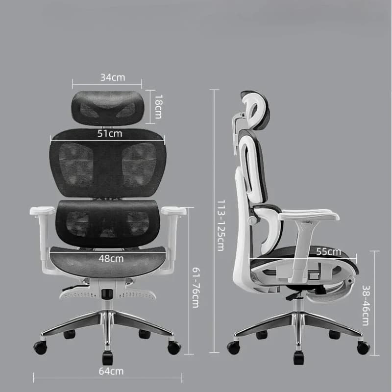 Scrivania direzionale Mobili da gioco Moderna rete girevole Rolling regolabile Silla Ergonomica Sedia ergonomica per computer nera da ufficio