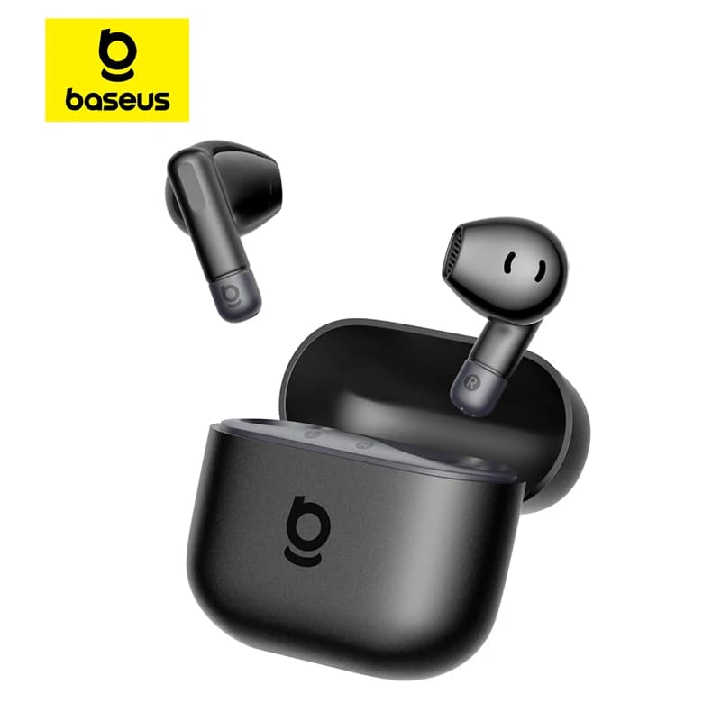Baseus Bass BS2 Lite True Wireless Earbuds Bluetooth 6.0 Semi-in-Ear Earphones 2-Mic AI ENC 40H Playtime IP55 SuperBass Ear buds