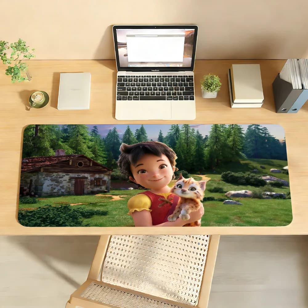Tappetino per mouse Movie Heidi Rescue Of The Lynx 2025, tappetino da scrivania antiscivolo, accessori per PC e laptop, tastiera da ufficio, decorazione per giocatori