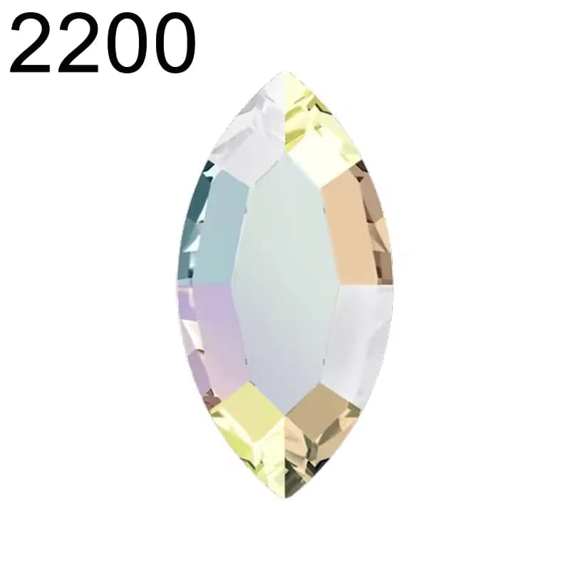 2200 Navette con retro piatto, senza cristalli originali Hotfix dall'Austria, strass, design per interni, accessori in tessuto per nail art