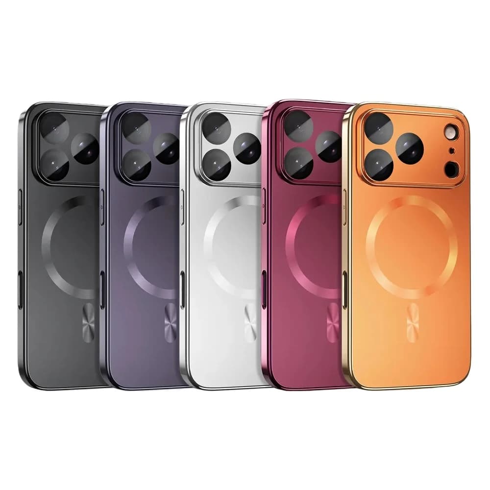 Magnetic Protective Cover with Full Protection for iPhone 17 Air 16 15 14 13 12 Pro Max, Anti-Impronta, Compatible with Wireless Charging