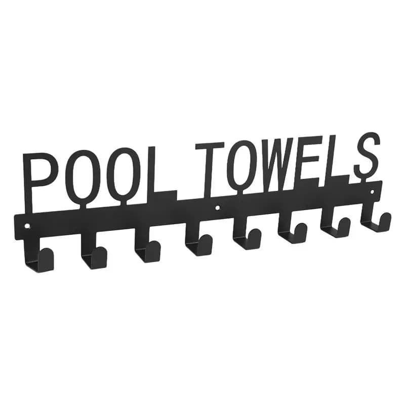 NEW HOT In Stock-Pool Towel Rack Outdoor Wall Mount Towel Holder Towel Hooks For Bathroom Towel Hanger For Pool Area, Bathrobe T
