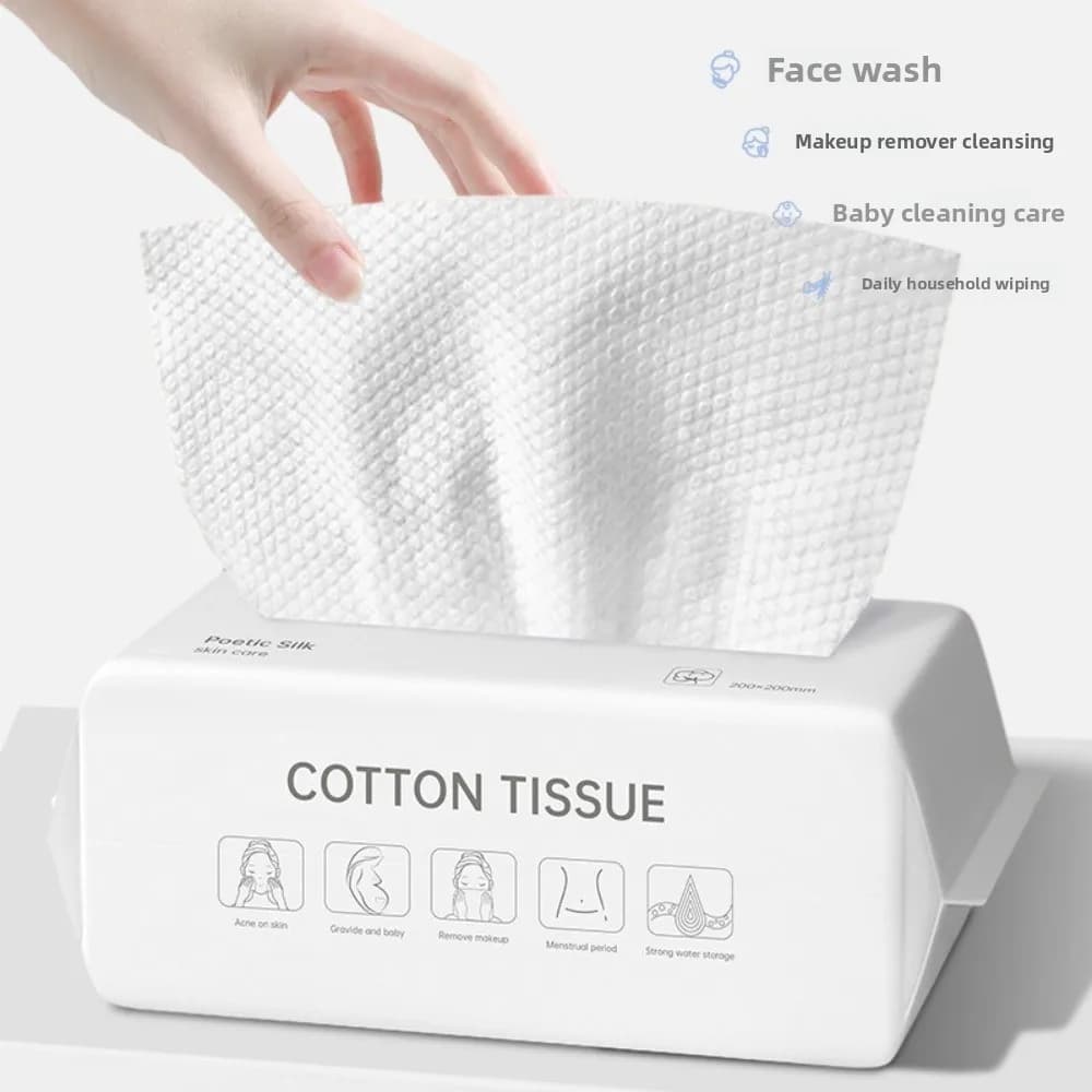 Asciugamano per il viso Asciugamani per il viso spessi monouso in puro cotone Salviette compresse usa e getta Salviette detergenti morbide Carta per il trucco da viaggio Casa