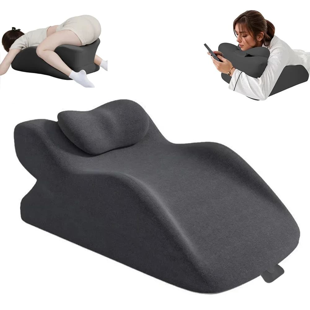 Multifunctional Ergonomic Cushion in Cuneo for Reading, New Design Unique Curve, with Washable Lining