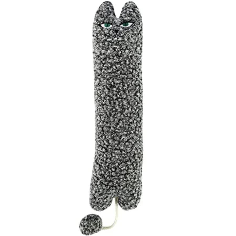 Catnip Silvervine Matatabi Pillow for Cats and Kittens, Cat Kicker Toy, Large Size Cat Pillow Soothing Plush Cat Toy Grey .