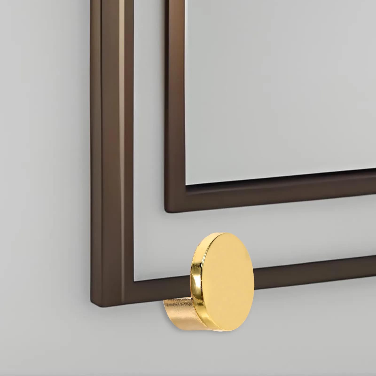 8Pcs Strong Zinc Alloy Mirror Clips Glass Shelf Support Pegs Double Hole Design for Frameless Mirror Wall Mounting Bathroom