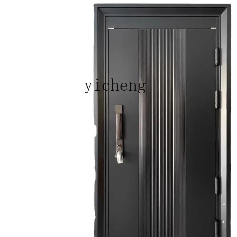 ZZf Class a Security Door Household Security Door Smart Fingerprint Lock Villa Zinc Alloy