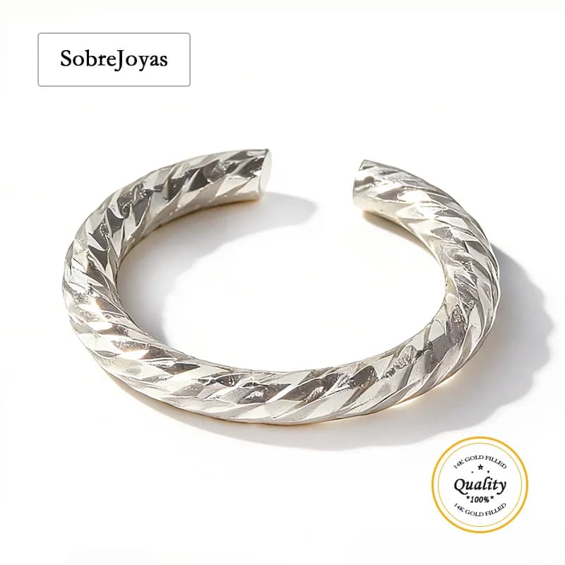 925 Sterling Silver Open and Closed Conjunction Rings Sparkling for creating DIY Jewelry