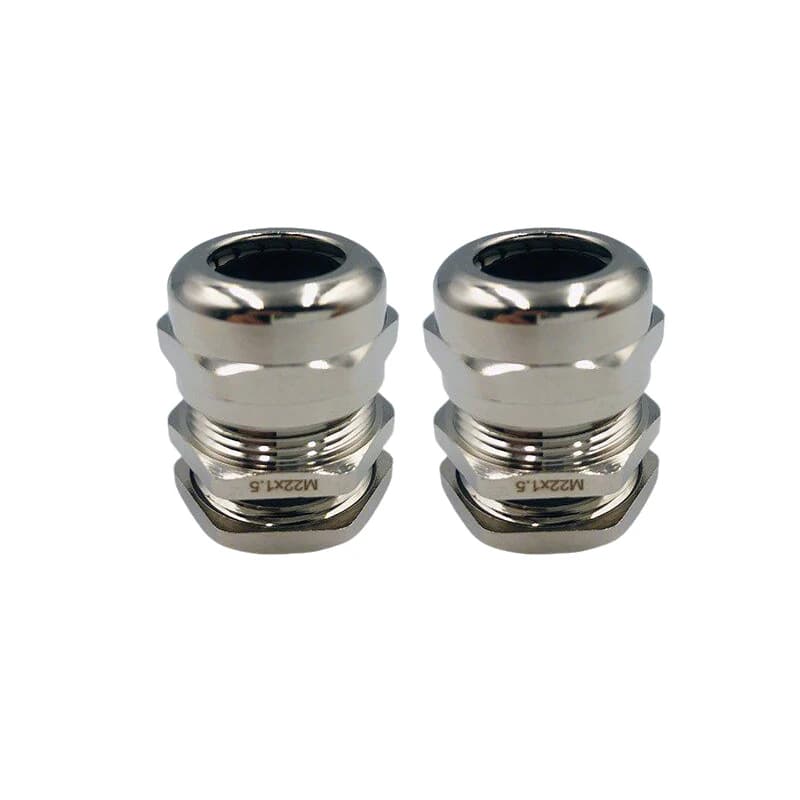 2 Pezzi di Giunti Passacavo Impermeabili IP68, Connettori per Cavi in Ottone Nichelato per Fili da 2-22mm, Gestione Cavi Elettrici