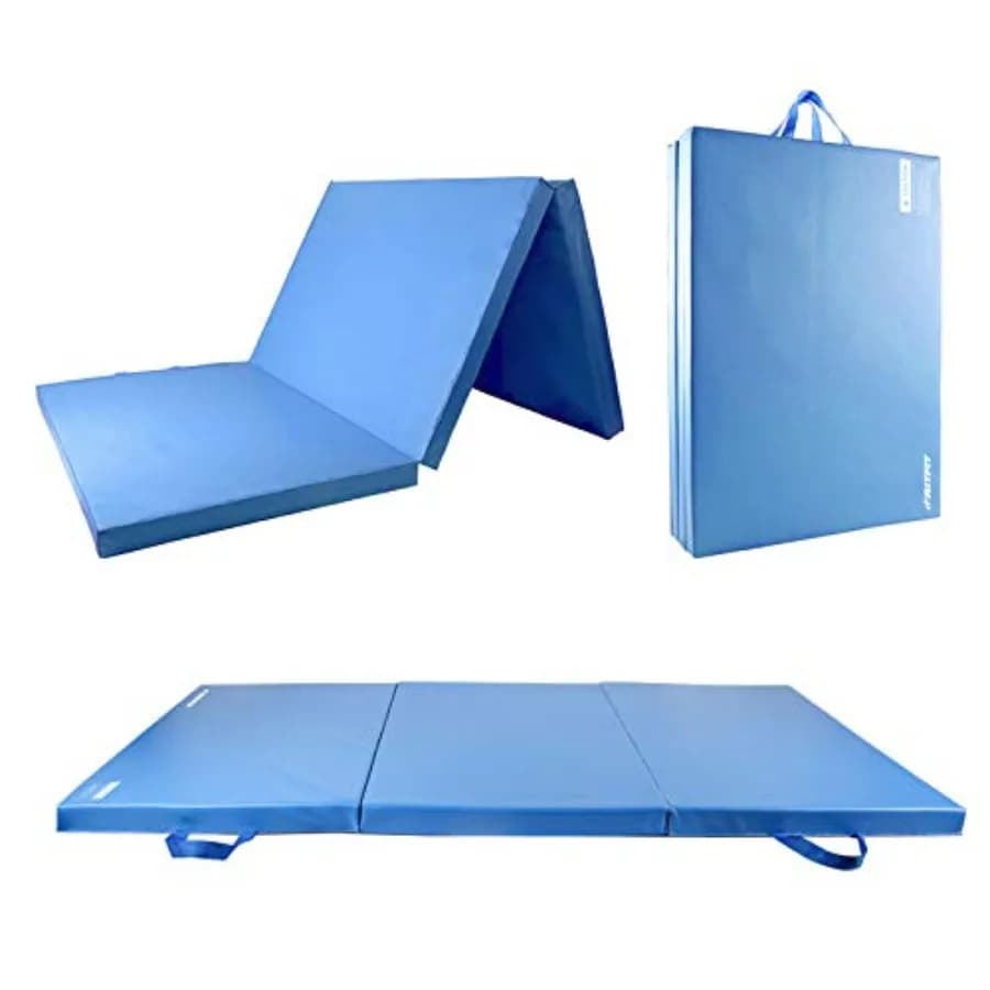 Tappetino Pieghevole Migliorato per Yoga, MMA, Stretching, Allenamenti Core e Pavimentazione Protettiva per Palestra Domestica, Spessore 2 Pollici, per Ginnastica
