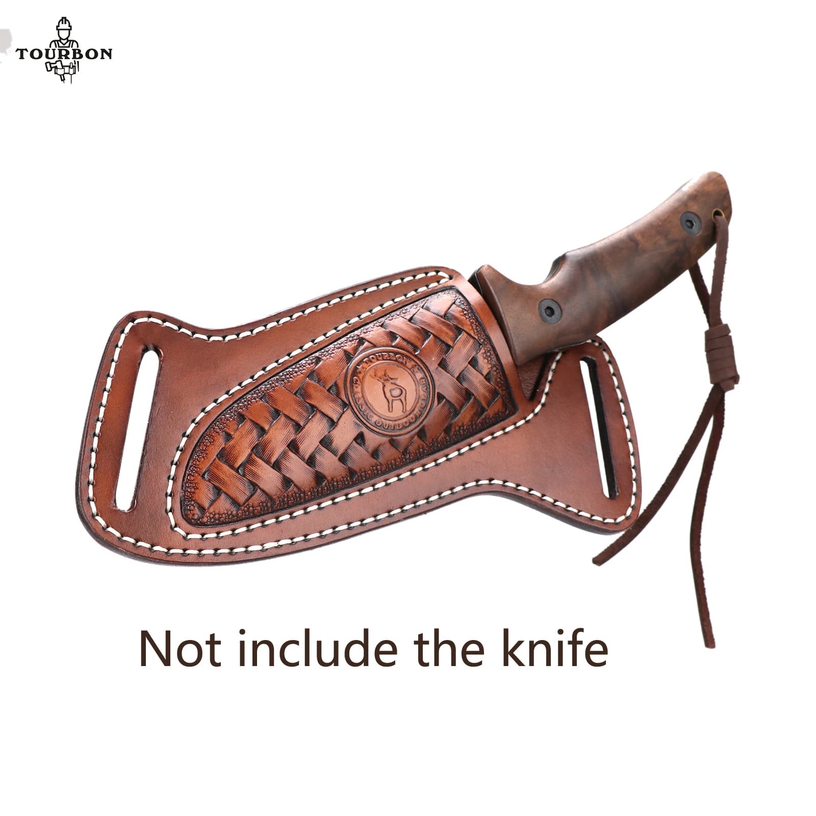 Toubon Leather Knife fodero Tool custodia a lama fissa coltello pieghevole Pocket Organizer portautensili EDC per cintura (senza coltelli)