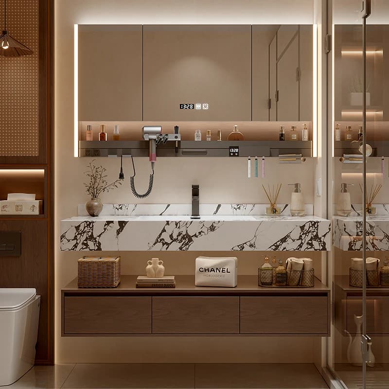 Mobile lavanderia per bagno Saint Vanity Lavandino Bagno Roba Armadio Mobili Mobili da cucina per la casa Set completo personalizzato
