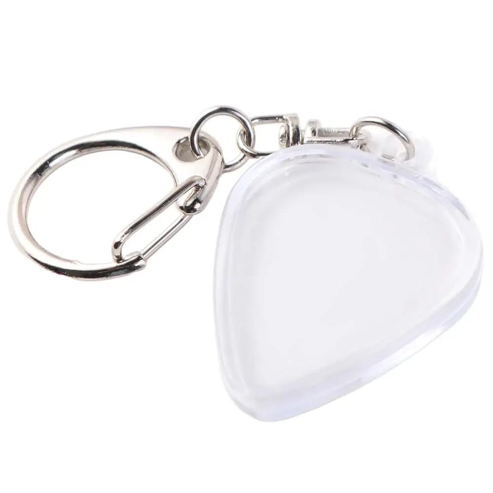 Heart Shaped Guitar Pick Collection Box Picks Size Case Transparent Guitar Pick Keyring Pick Organizer Clear Holder