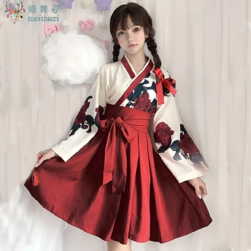 Kimono Giapponese Modificato per Donna, Vestito Estivo, Costume Cosplay Anime, Halloween, Sexy, Dolce, Geisha, Ragazza Kawaii