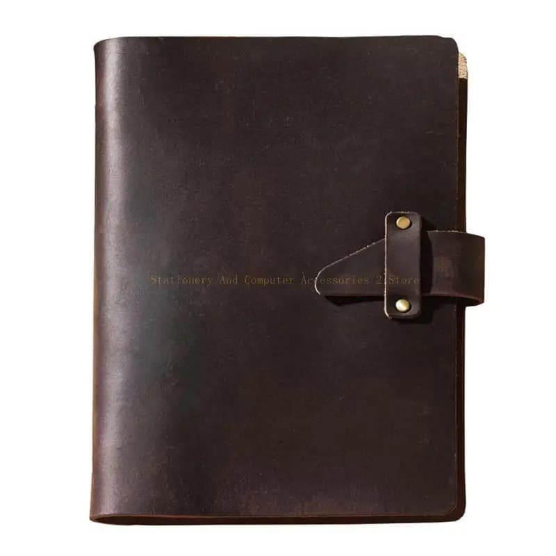 Leather Journals Notebook Closure Loose Leaf 6 Ring Binder Gifts for Men Teen