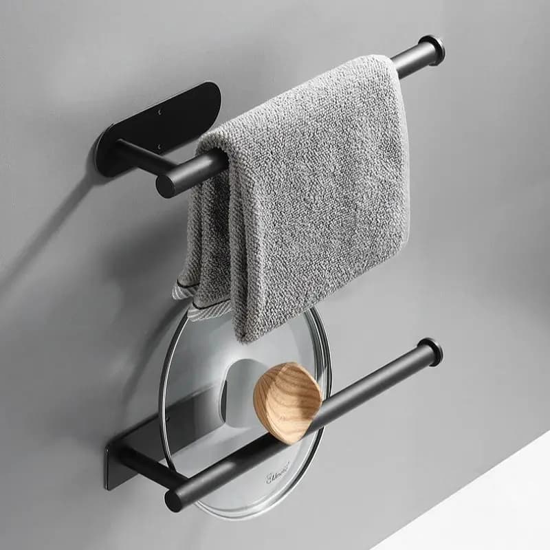 Portarotolo in Acciaio Inossidabile da Sottopensile, Porta Carta Igienica Allungabile per Cucina, Bagno, Camper