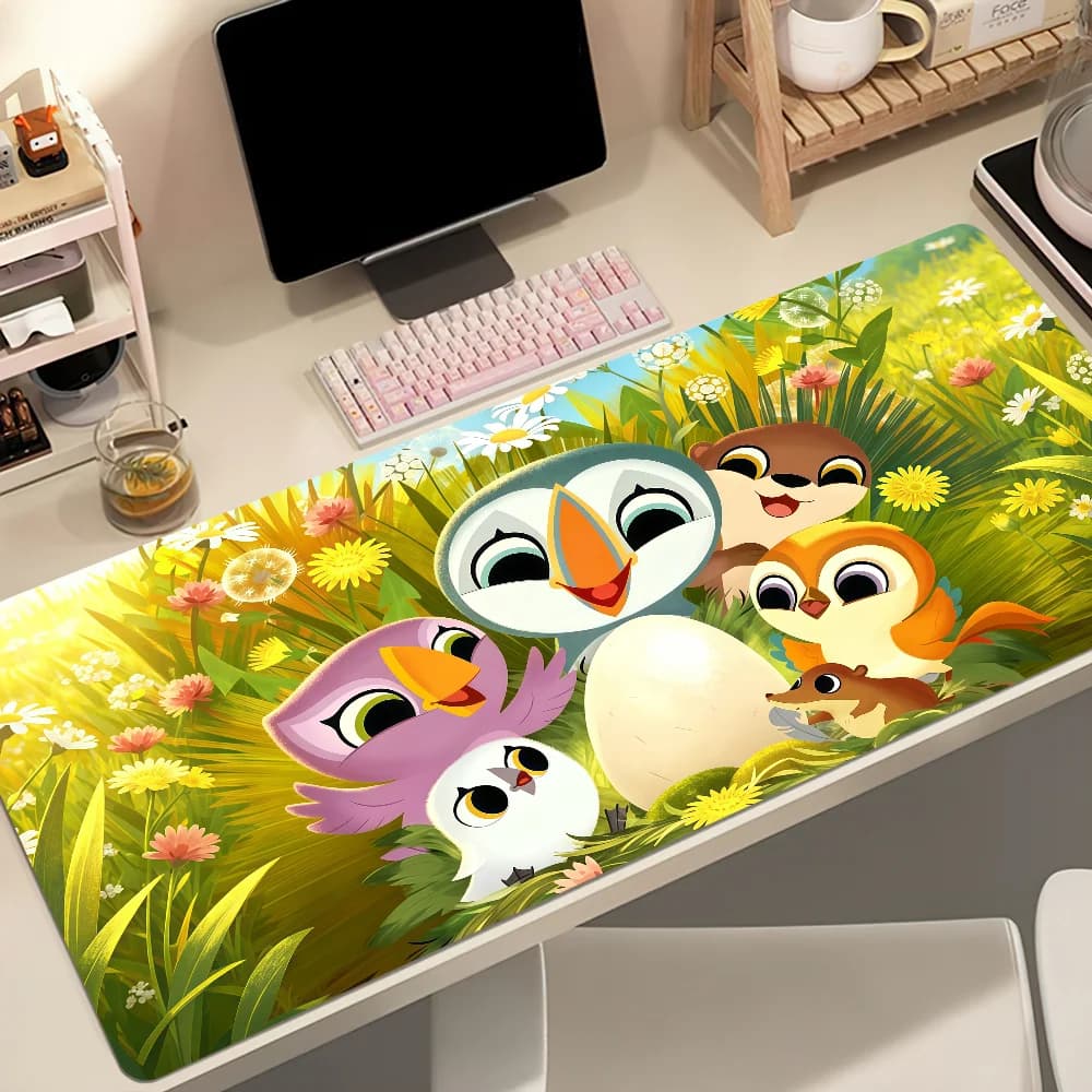 Cartoon P-Puffin Rock Mouse Pad Large Cute Non-slip Lockedge Desktop Computer Desk Mat Keyboard MousePad Office Gamer Student