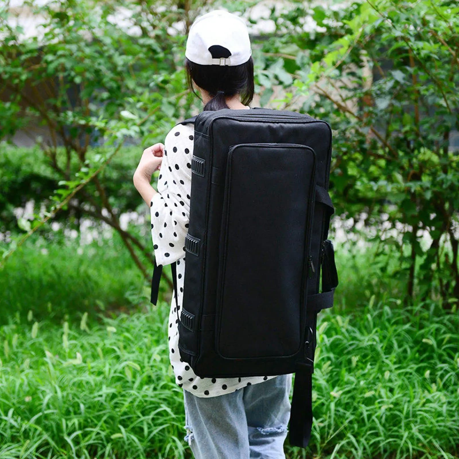 Percussion Pad Backpack with Handle Drum Stick Bag Electronic Pad Storage for Accessories Battery Percussion Mobile Support