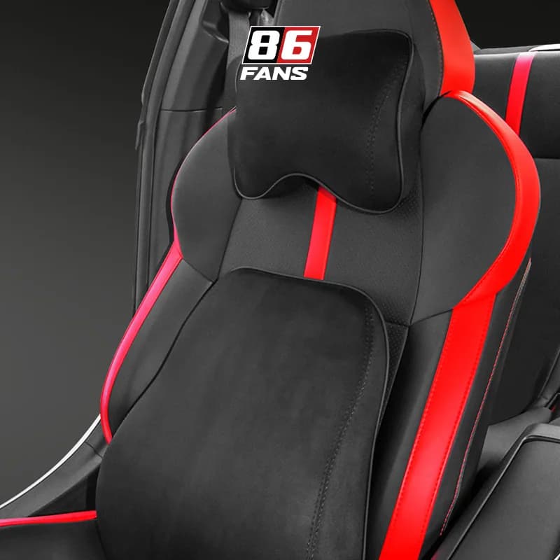 Cuscino di supporto lombare cuscino poggiatesta per GR86 BRZ 2023 2022 cuscino di supporto per la schiena per cuscino posteriore in Memory Foam reclinabile per auto nero