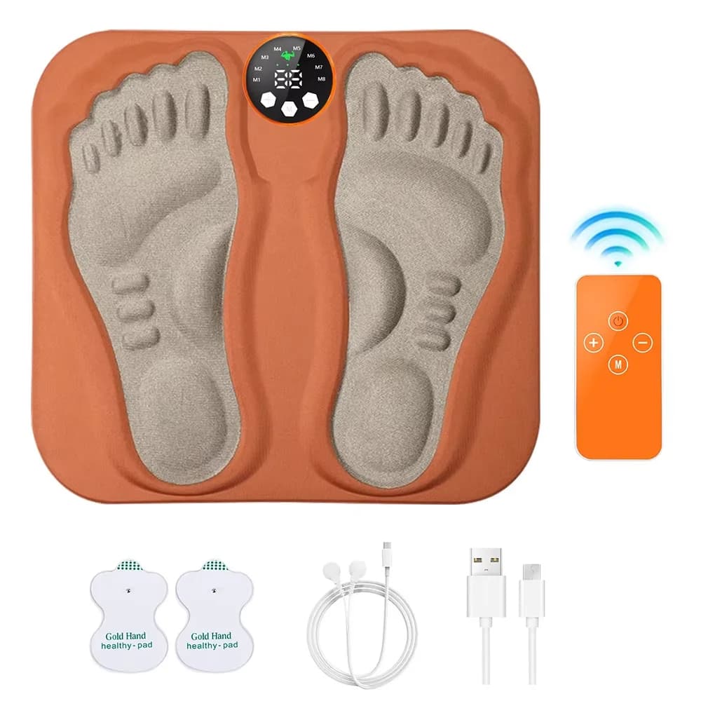 Massaggiatore per piedi intelligente 3D Massaggiatore per piedi remoti RF 8 modalità 29 livelli Migliora la circolazione sanguigna Rilassa i muscoli Gambe sottili Cuscinetto per piedi