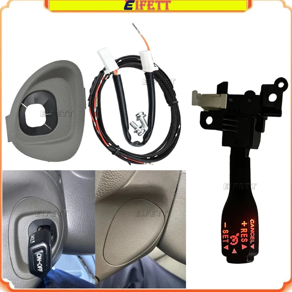 Copri Volante per Toyota Camry 2006-2011 45186-06210 con Interruttore Cruise Control Retroilluminato 84632-34011 84632-34017
