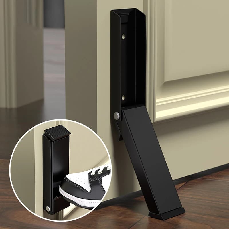 Tappi per porte pedale Kick Down fermaporta supporto per porta autoadesivo senza tappi per porte di perforazione fermaporta antiscivolo in acciaio inossidabile