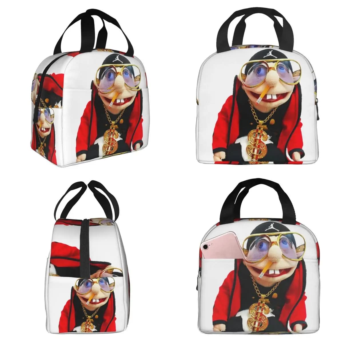 Sml Jeffy Sml Jeffy Sml Jeffy Towel Insulated Lunch Bag for Kids School Cooler Thermal Food Box Tote Lunch Boxes Container