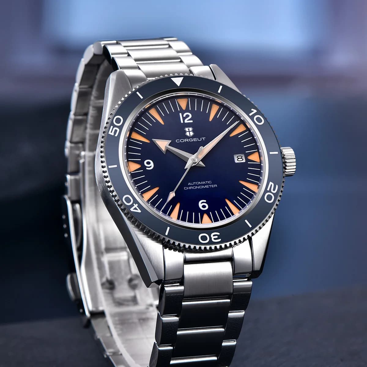 Lunetta in ceramica 100 Impermeabile di lusso Corgeut Orologio da uomo 41mm Zaffiro Orologio meccanico Diver Miyota Orologio da polso automatico