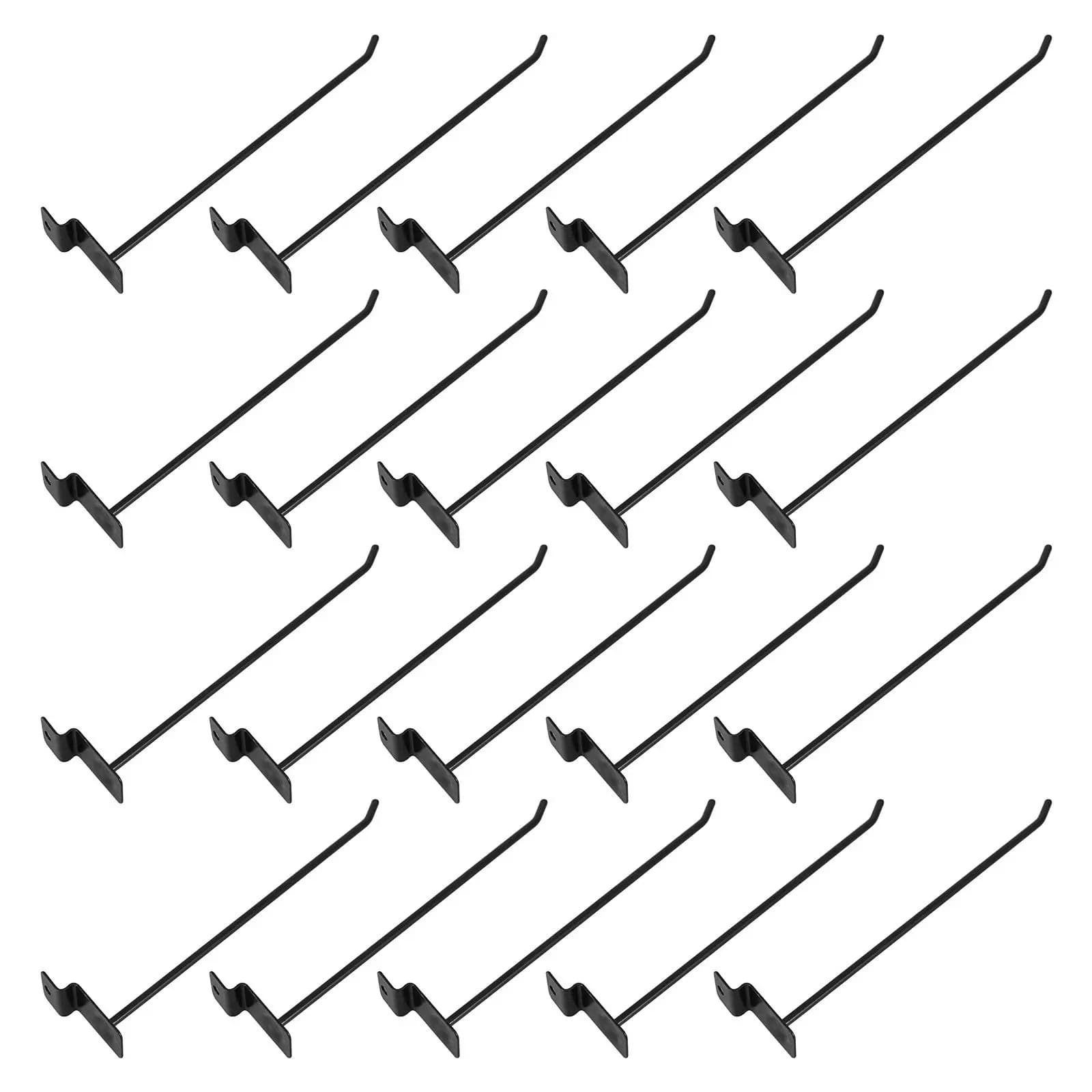 20Pcs Slatwall Hooks for Supermarket Shelf Rack Heavy Duty 4Mm Rod Length Shop Display Peg Hooks Slot Board Organizer