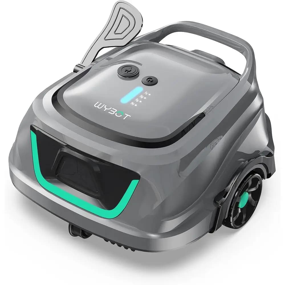 (Version Updated 2026) Robotic Vacuum Cleaner for Pool A1 with Autonomy up to 120 Minutes, Double Filter, Ideal for Swimming Pools Outside Earth