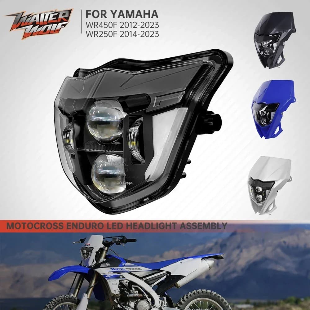 WR450F WR250F HA CONDOTTO il Faro di Montaggio Per YAMAHA WR TTR YZ XT 125 250 400 450 R/F MX Enduro Testa Della Lampada Della Luce E-mark Dirt Bike lampada