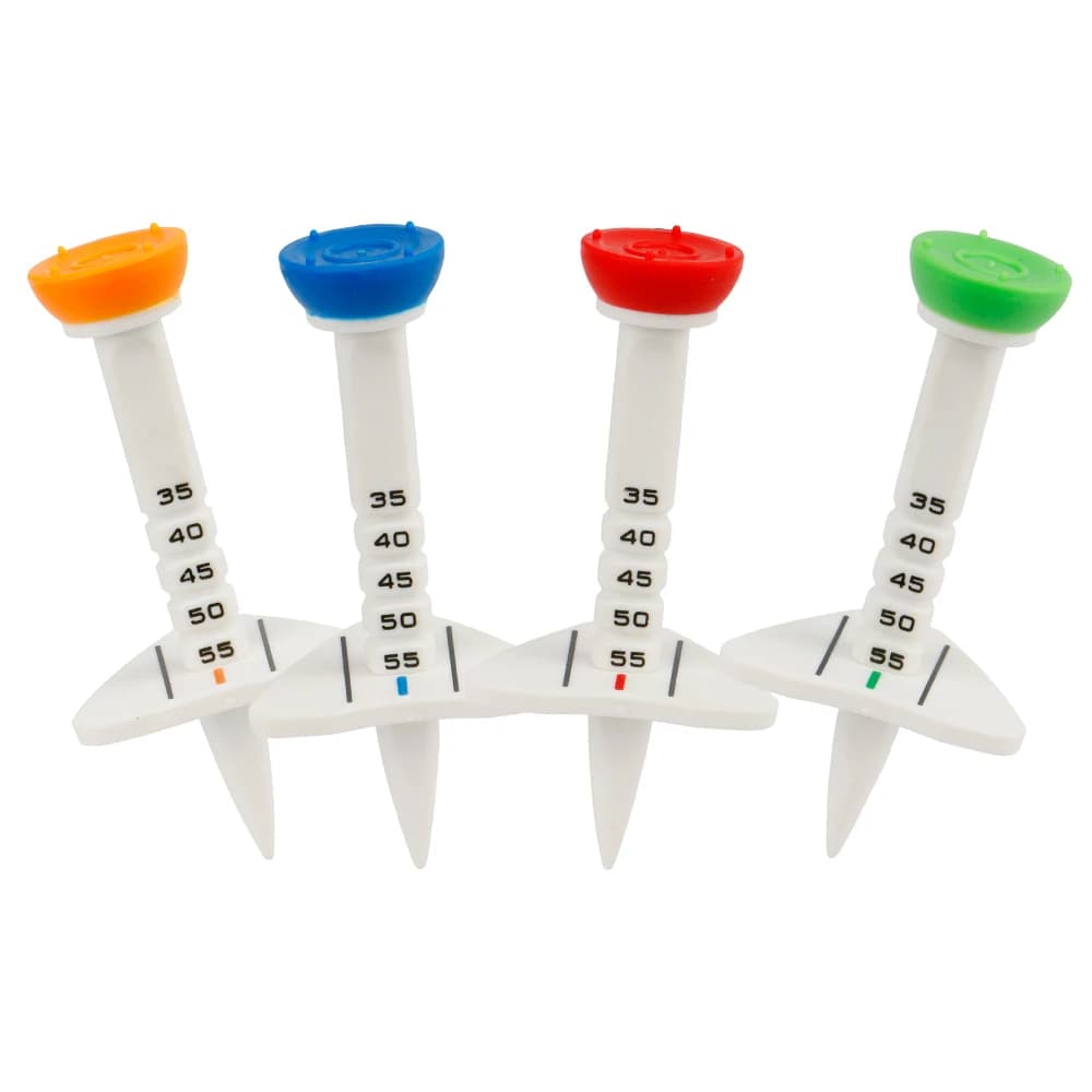 Tee da Golf Regolabili in Altezza, Tee a Gradino da 35-55mm con Allineamento, Tee da Golf in Plastica, Accessori Universali per Allenamento Golf, Regalo