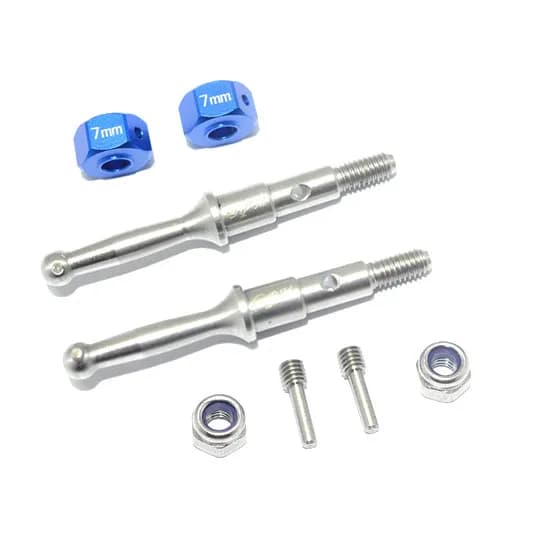 TAMIYA T3-01 Asse posteriore integrato in acciaio inossidabile con adattatore esagonale di spessore 7 mm (spessore originale)