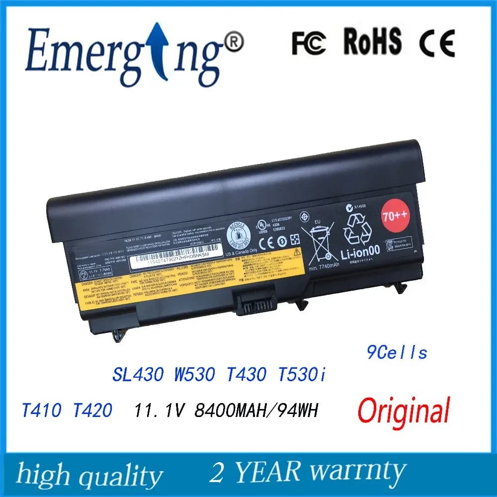 11.1V 94WH 9Cells Original New Laptop Battery for Lenovo thinkpad SL430 W530 45N1006 45N1007 T430 T530i T410 T420
