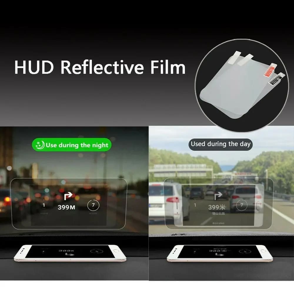 Pellicola riflettente trasparente di alta qualità per proiettore HUD su parabrezza auto