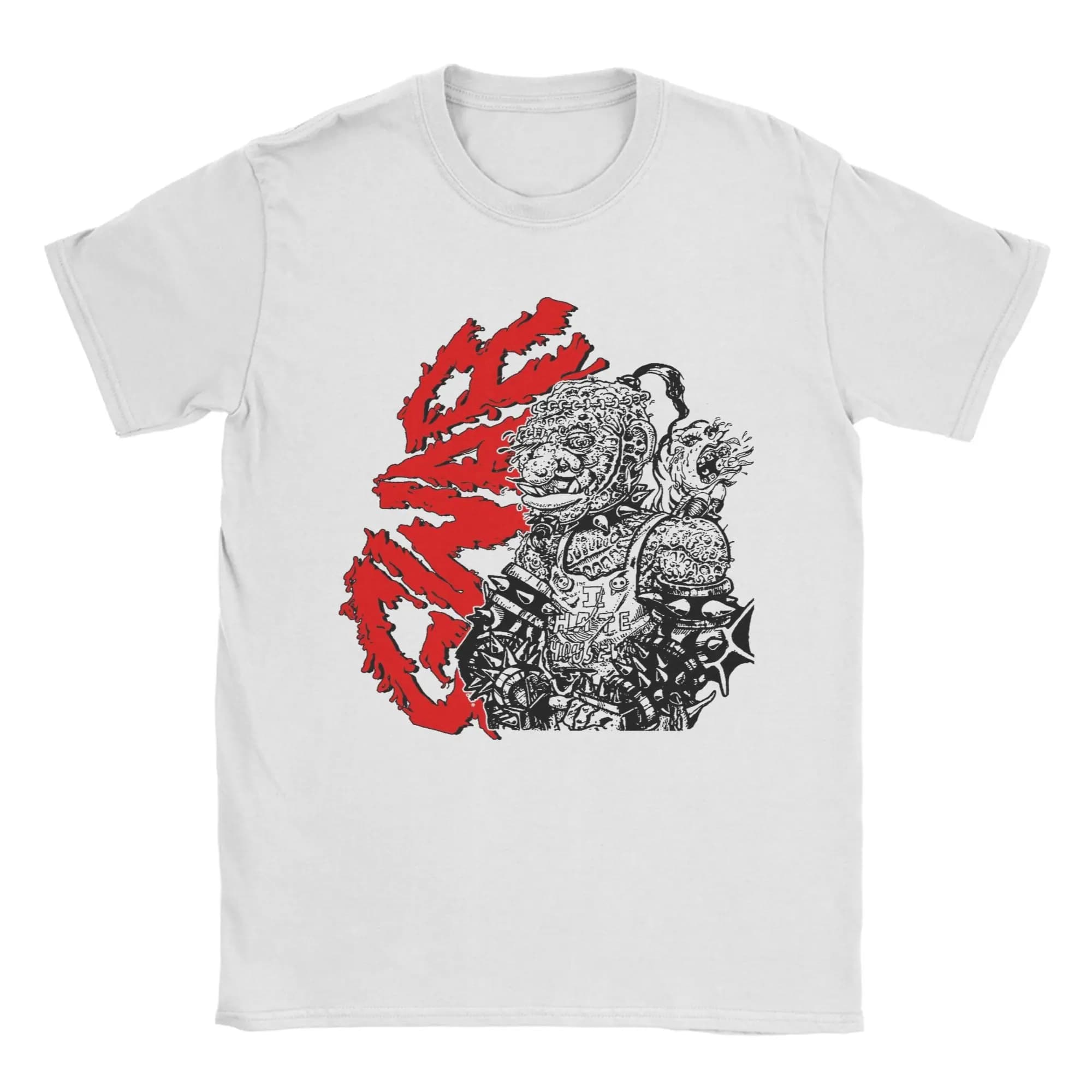 Band Gwar T Shirt Men 100% Cotton Vintage T-Shirt Round Collar Tees Short Sleeve Clothing Summer