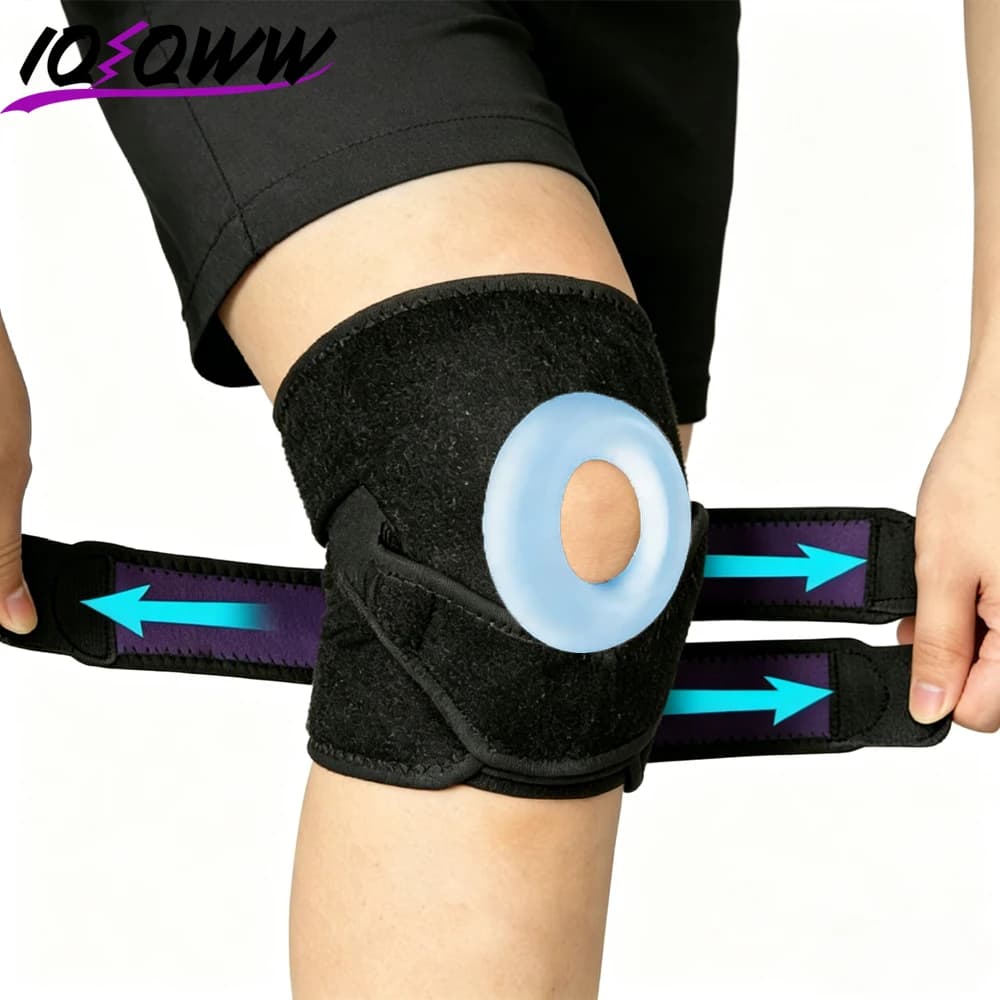 1/2 Pezzi Ginocchiera Sportiva da Esterno Regolabile in Silicone a Compressione, Supporto Protettivo per Uomini e Donne, per Dolori al Ginocchio e Fitness