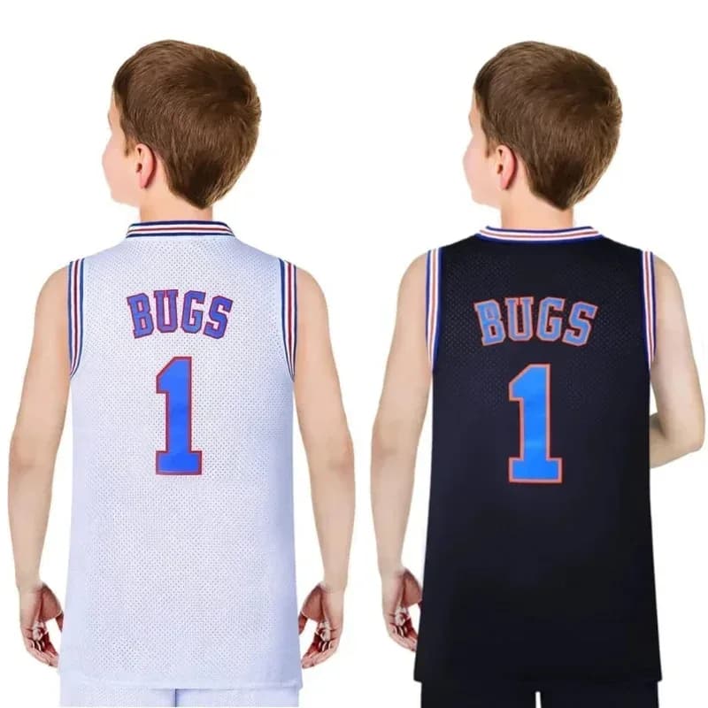 Film Space Jam youth basketball jersey BUGS LOLA TWEETY TAZ Kids sports shirts Sleeveless Boys Single Halloween Party Top d'''