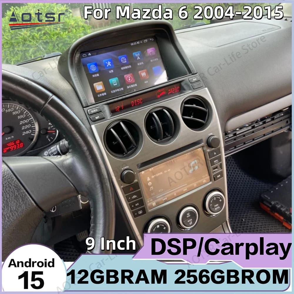 For Mazda 6 2004~2015 Car Radio With Android Sensitive and intelligent GPS Navigation Audio Stereo Receiver Head Unit Carplay