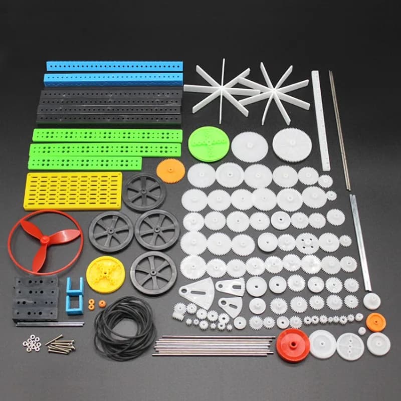 1 set di plastica cremagliera puleggia cintura a vite senza fine doppio e singolo ingranaggio a vite senza fine modello fai da te scatola ingranaggi parti di trasmissione di potenza