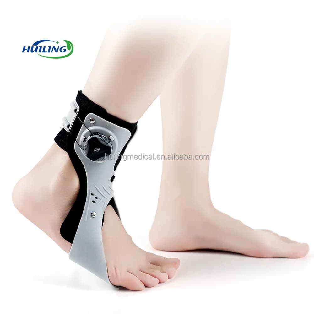 Airbag regolabile Supporto per caviglia in neoprene per piede Valgo Varus Fissaggio della pompa di riabilitazione protettiva Corregge la funzione
